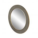 Hampton Mirror | Round | Grey Shagreen