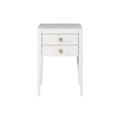 Radford white bedside table two drawers