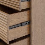 Charlton Ribbed Walnut Chest of Drawers